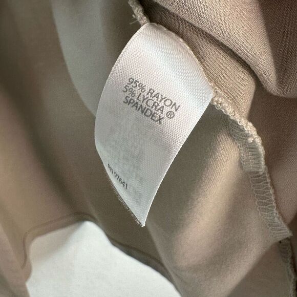 J. Jill Wearever Collection Women Tan One Button Tunic Cardigan Large Minimalist - Picture 9 of 9